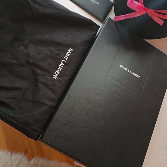 Saint Laurent Uptown Croc Effect Leather Poutch - Picture 5 of 7